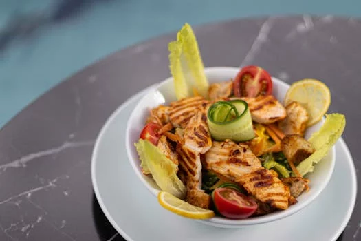 caesar salad with romaine lettuce and parmesan